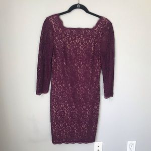 Adrianna Papell Lace Overlay Sheath Dress